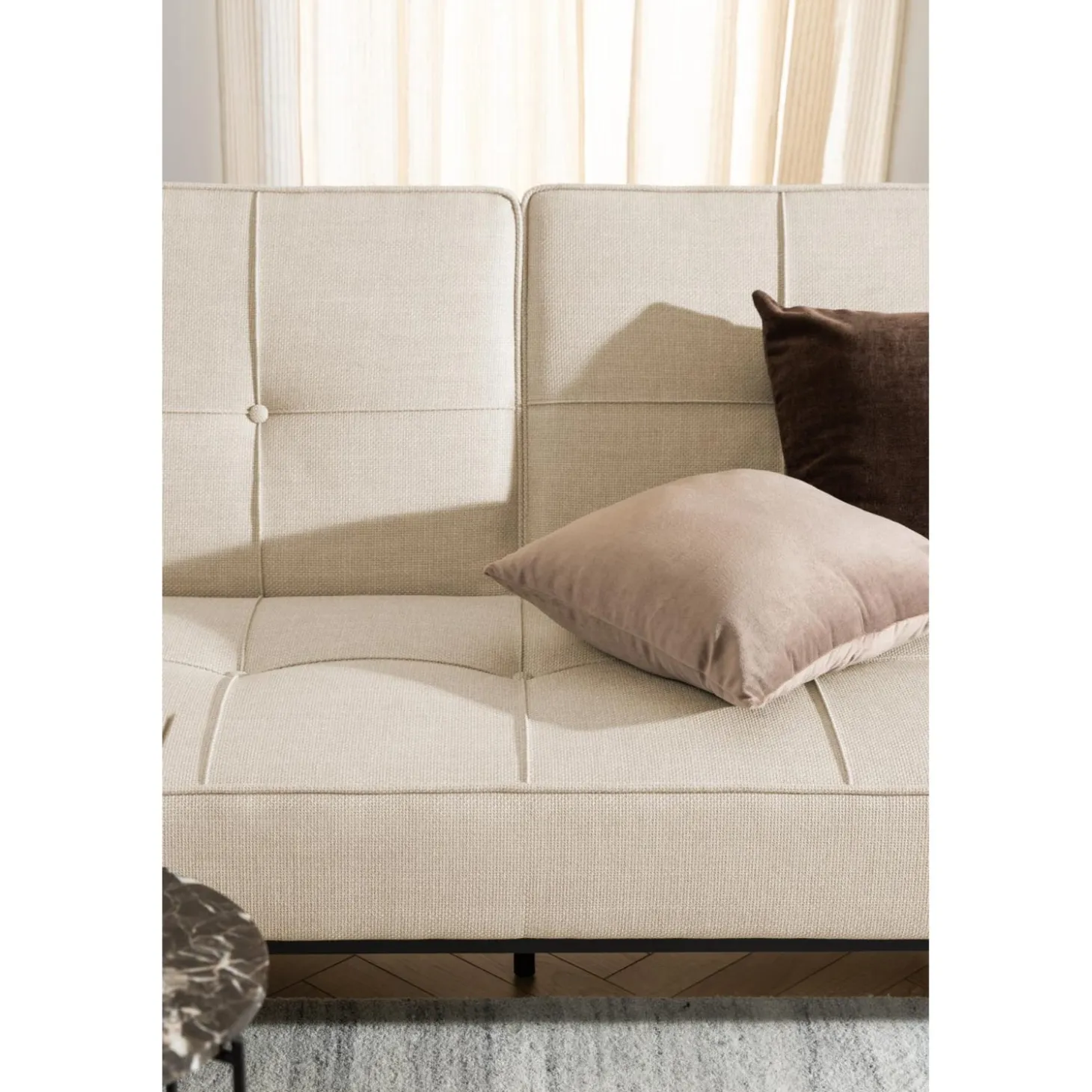 Reese Bäddsoffa Basel tyg Beige