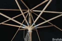 Reggio Träparasoll Ø3m Trä/Svart