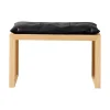 Rib Bänk 2-sits i Bambu med Skinndyna Svart