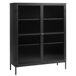 Riviera Vitrinskåp 140 cm Svart