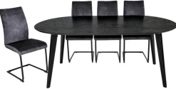 Sagene Matbord 110 cm Svart Ek