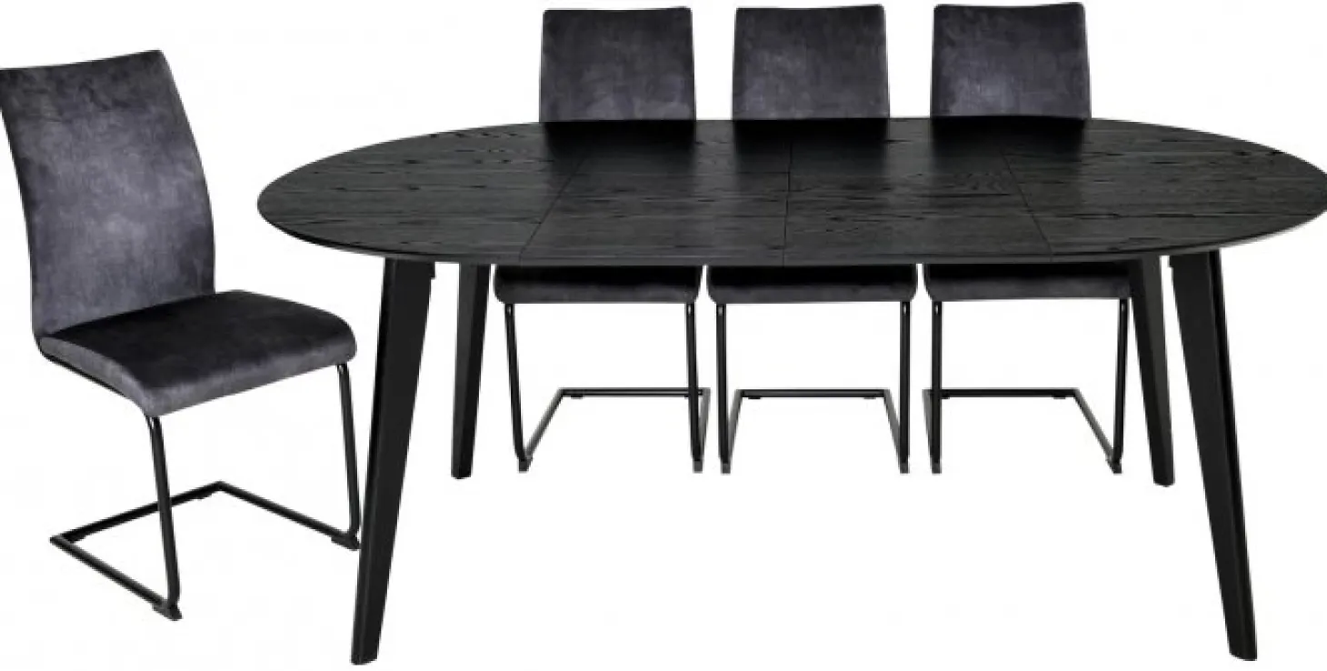 Sagene Matbord 110 cm Svart Ek