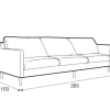 Sally 3-Sits Soffa XL Classic Velvet Grey