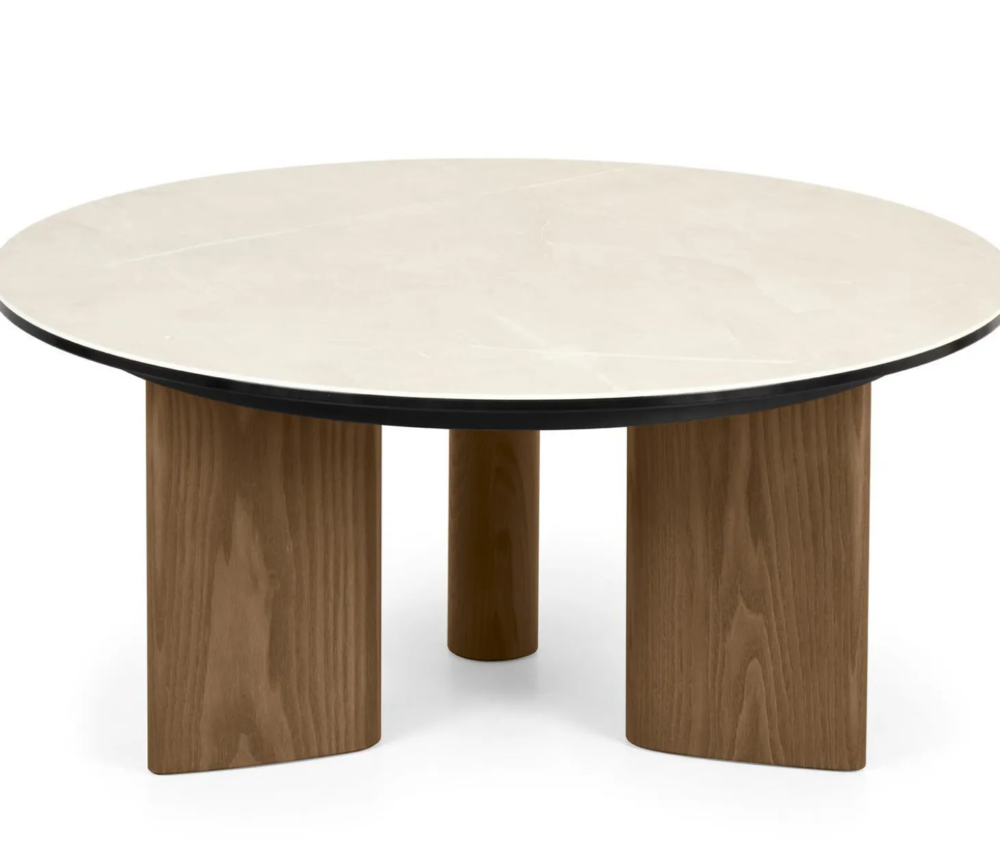 Sandy Soffbord Runt Canaletto Walnut
