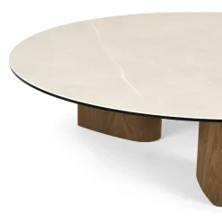Sandy Soffbord Runt Canaletto Walnut