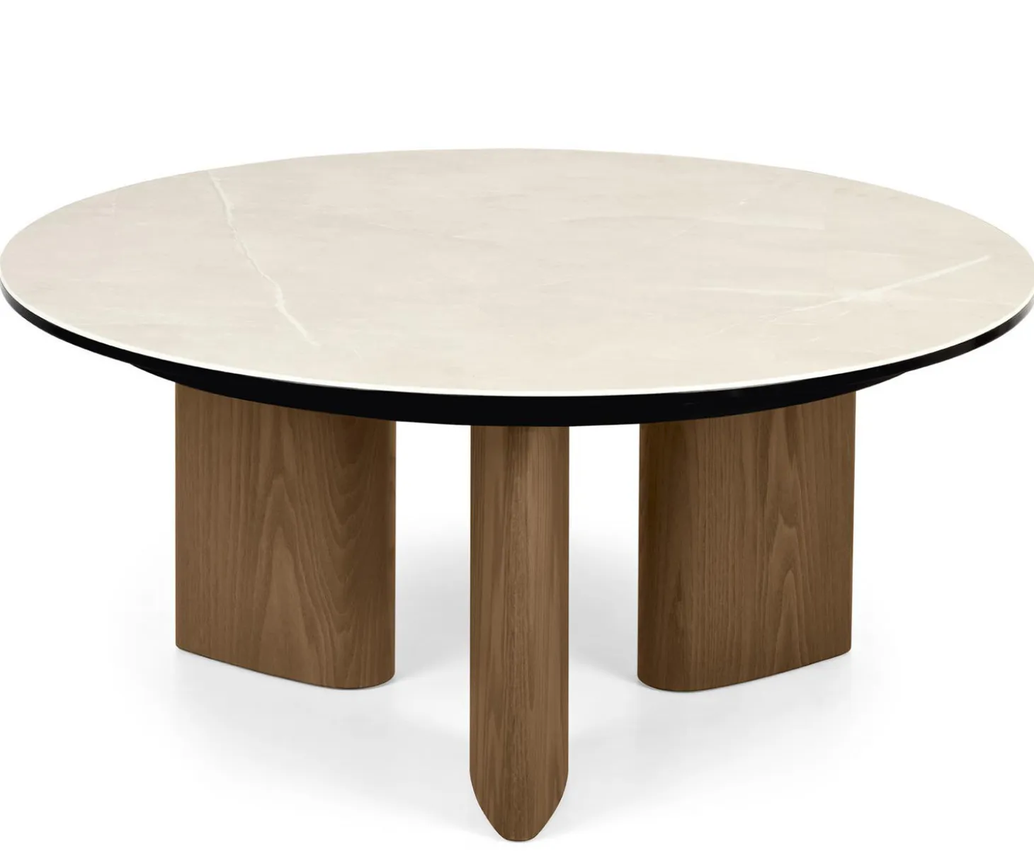 Sandy Soffbord Runt Canaletto Walnut