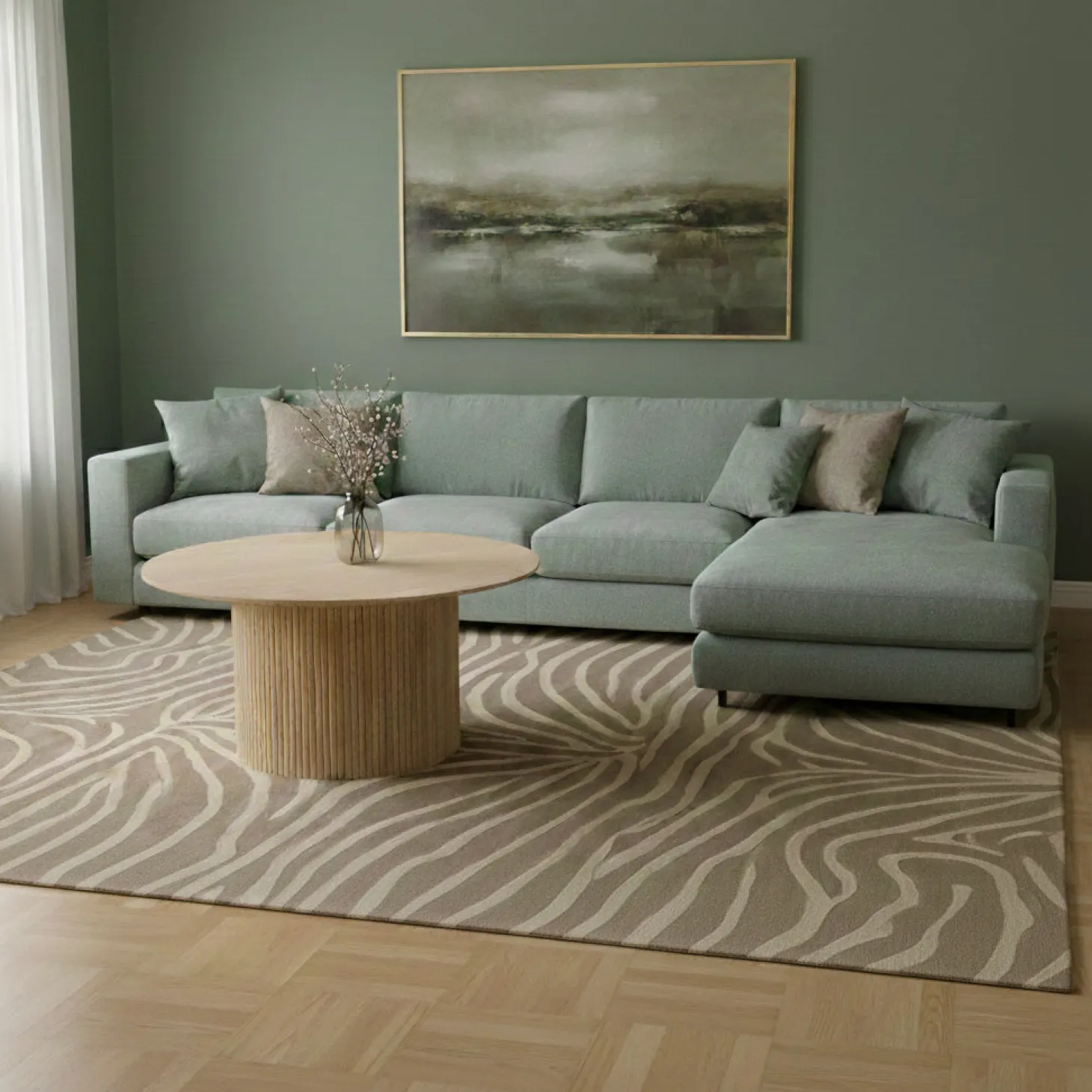 Scarlett Soffbord Ø90cm Vitpigmenterad Ek