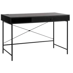 Segmento 60x120 cm Skrivbord Svart