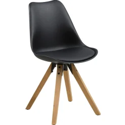 Sento Matstol PU BK Svart/Ek