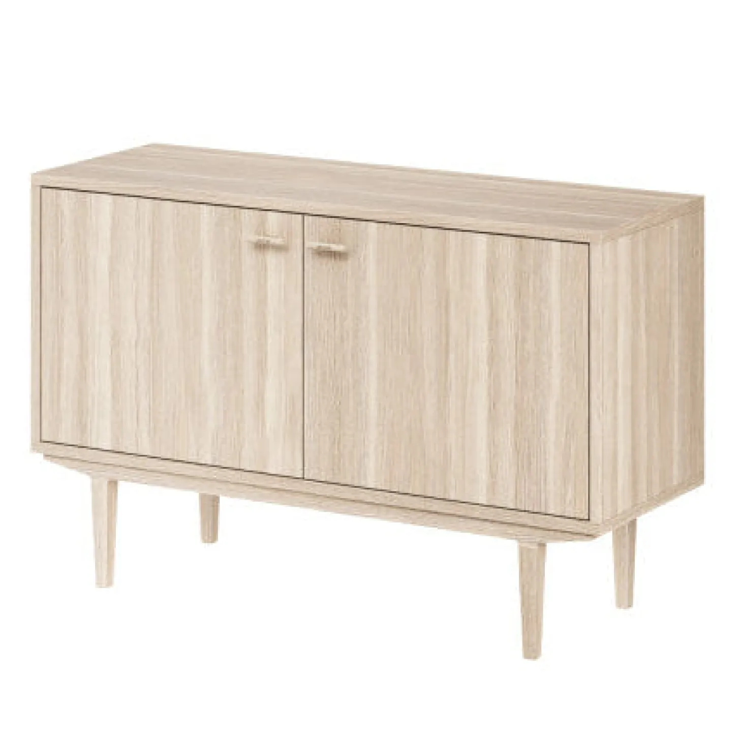 Sideboard Nr.421 2st Trädörrar 126x80 cm Vitoljad Ek