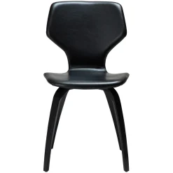 S.I.T Stol Vintage Black Art.Leather, Black Oak