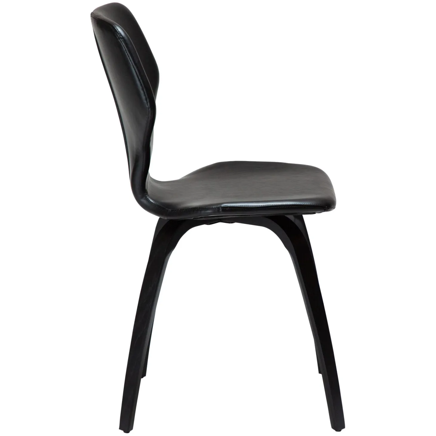S.I.T Stol Vintage Black Art.Leather, Black Oak