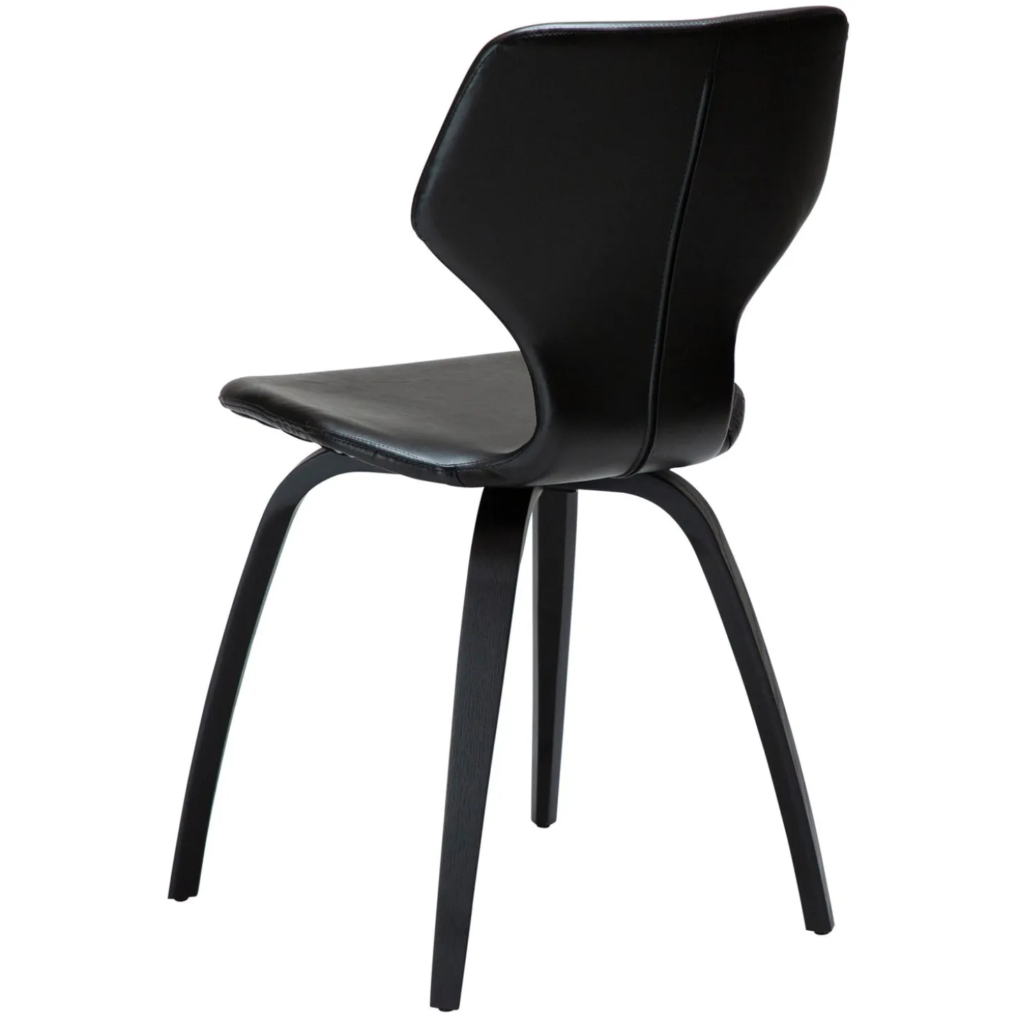 S.I.T Stol Vintage Black Art.Leather, Black Oak