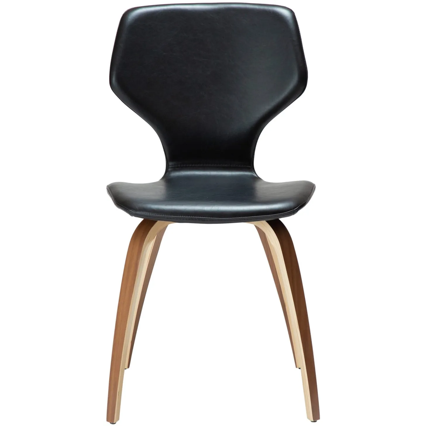 S.I.T Stol Vintage Black Art.Leather, Walnut