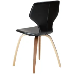 S.I.T Stol Vintage Black Art.Leather, Walnut