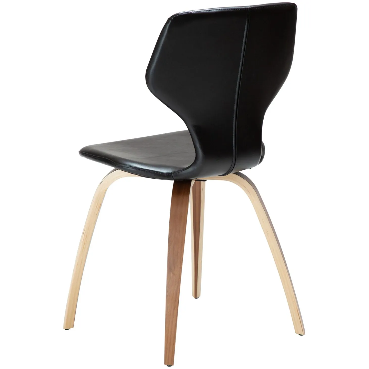 S.I.T Stol Vintage Black Art.Leather, Walnut