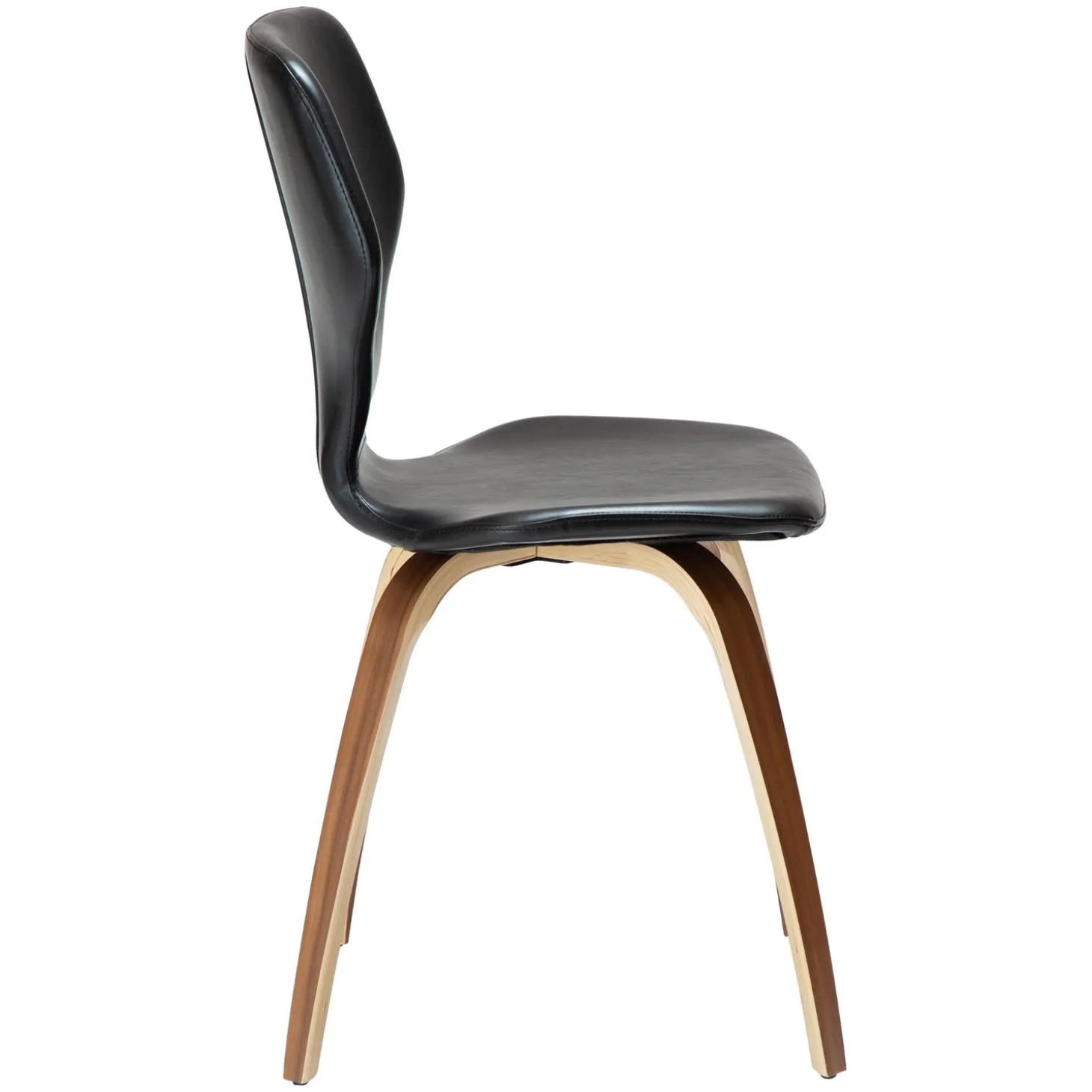 S.I.T Stol Vintage Black Art.Leather, Walnut