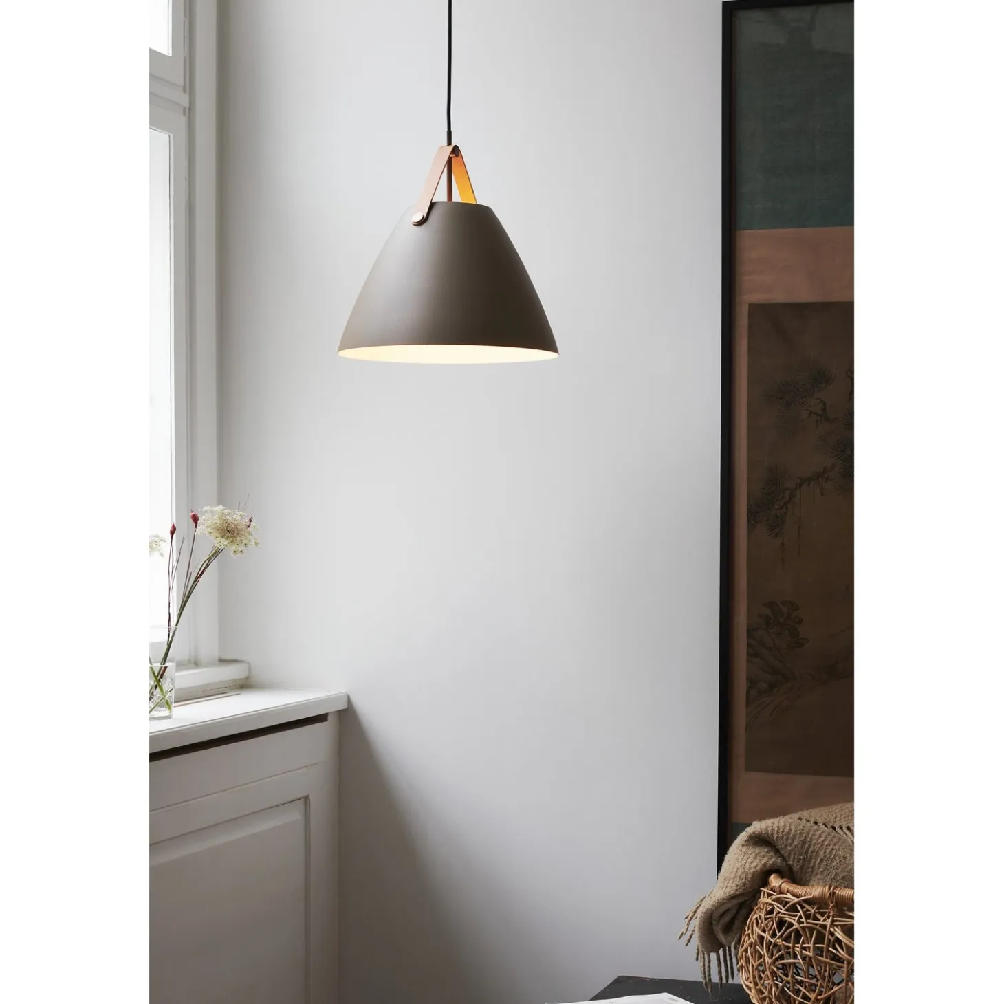 Strap Taklampa 36 cm, Beige