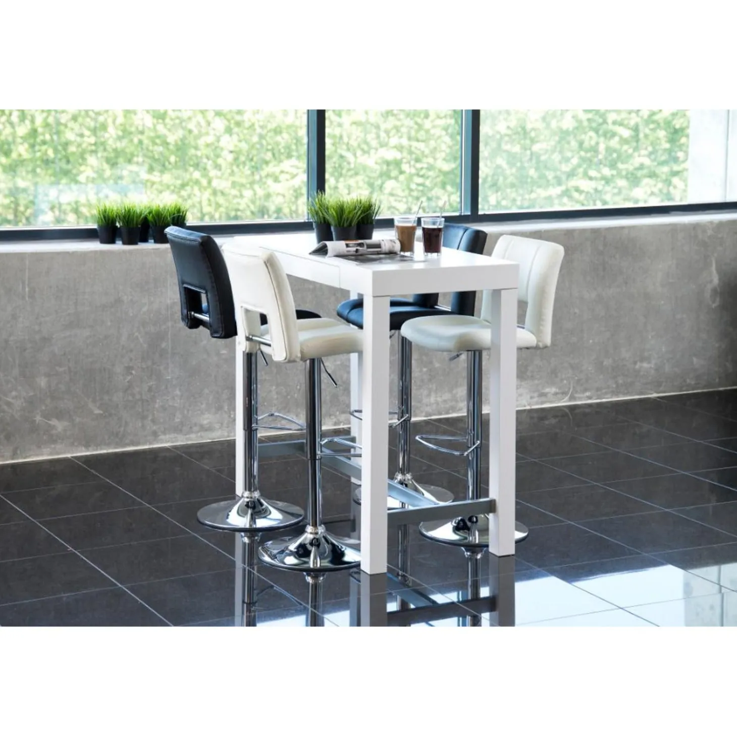 Strasbourg Barstol PU Svart