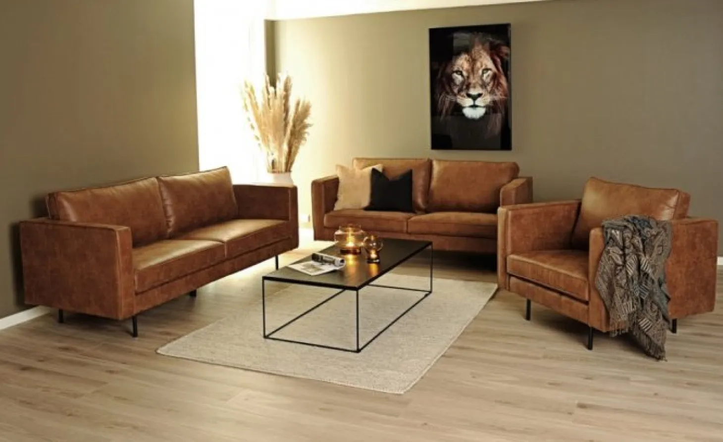 Texas 3-Sits Soffa Cognac