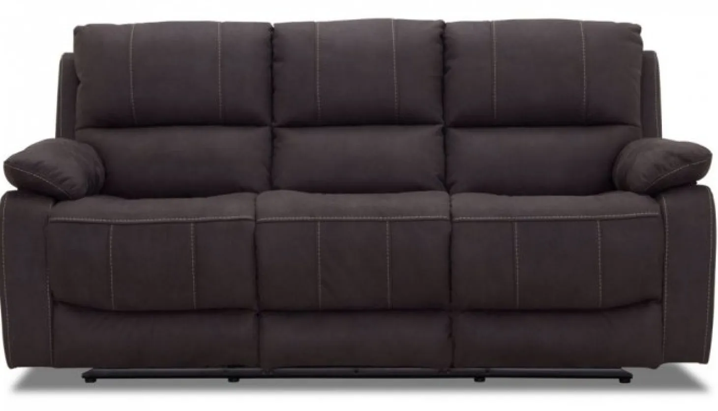 Texas 3-sits Soffa med Recline Grått Tyg