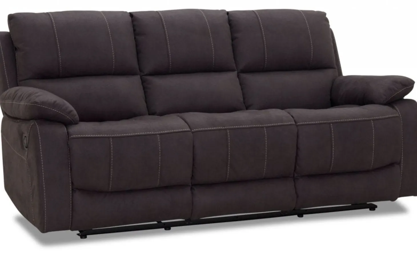Texas 3-sits Soffa med Recline Grått Tyg