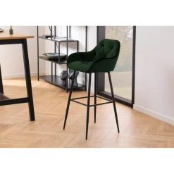 Toulon Barstol Vic tyg Skogsgrön
