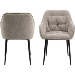 Toulon Karmstol Monza tyg Beige
