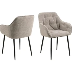 Toulon Karmstol Monza tyg Beige