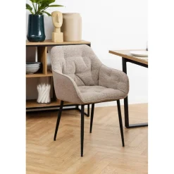 Toulon Karmstol Monza tyg Beige