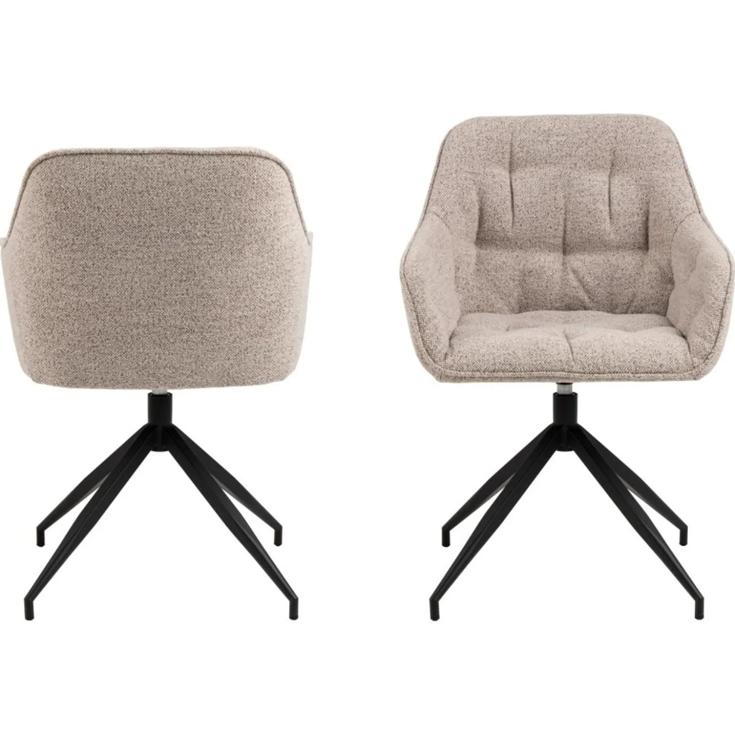 Toulon Karmstol Snurr Monza tyg Beige