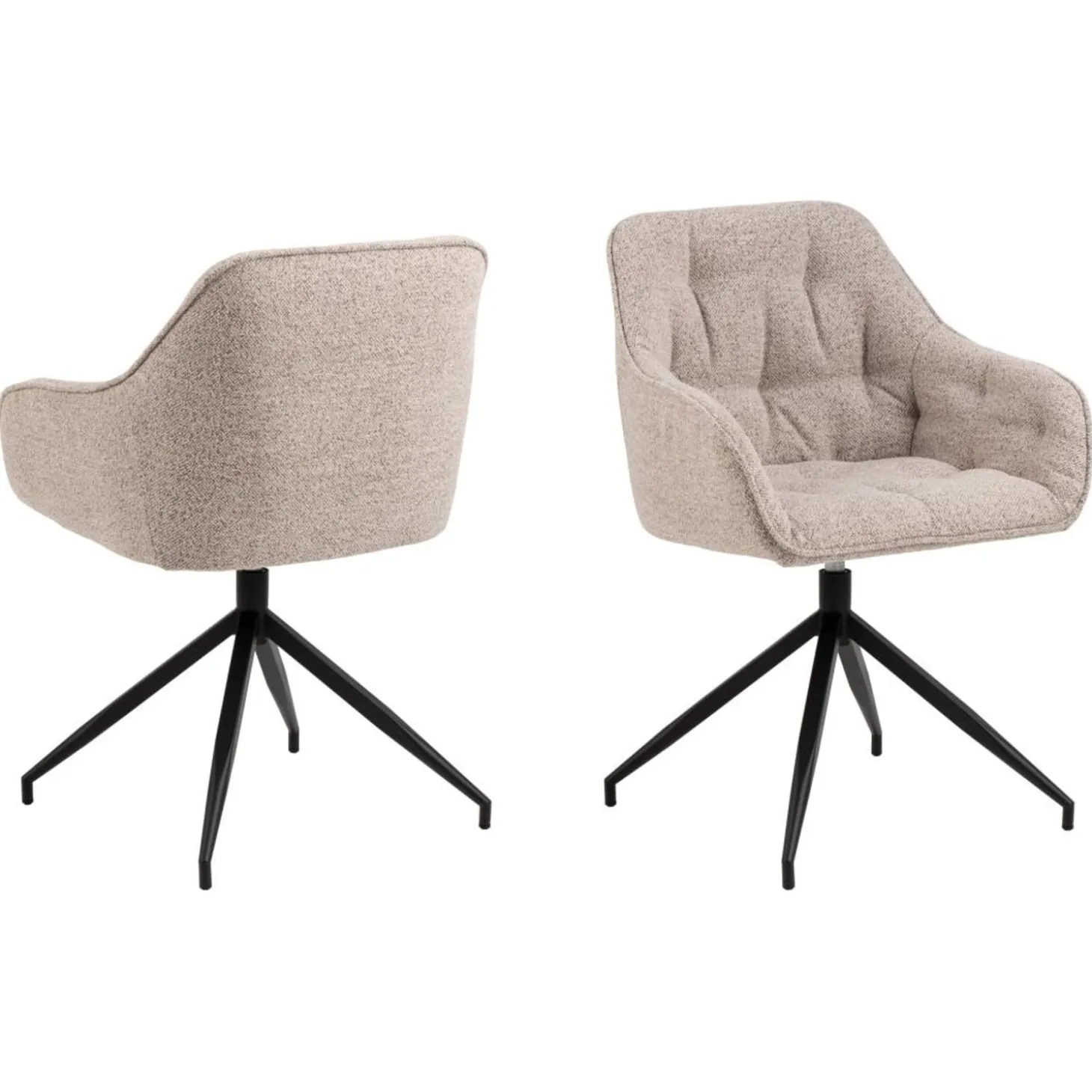 Toulon Karmstol Snurr Monza tyg Beige