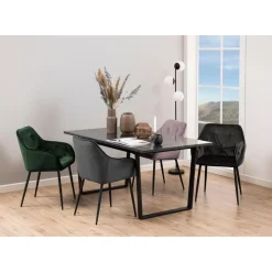 Toulon Karmstol Vic tyg Gråbrun