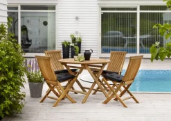 Turin Fällbord Teak 100 cm Rund