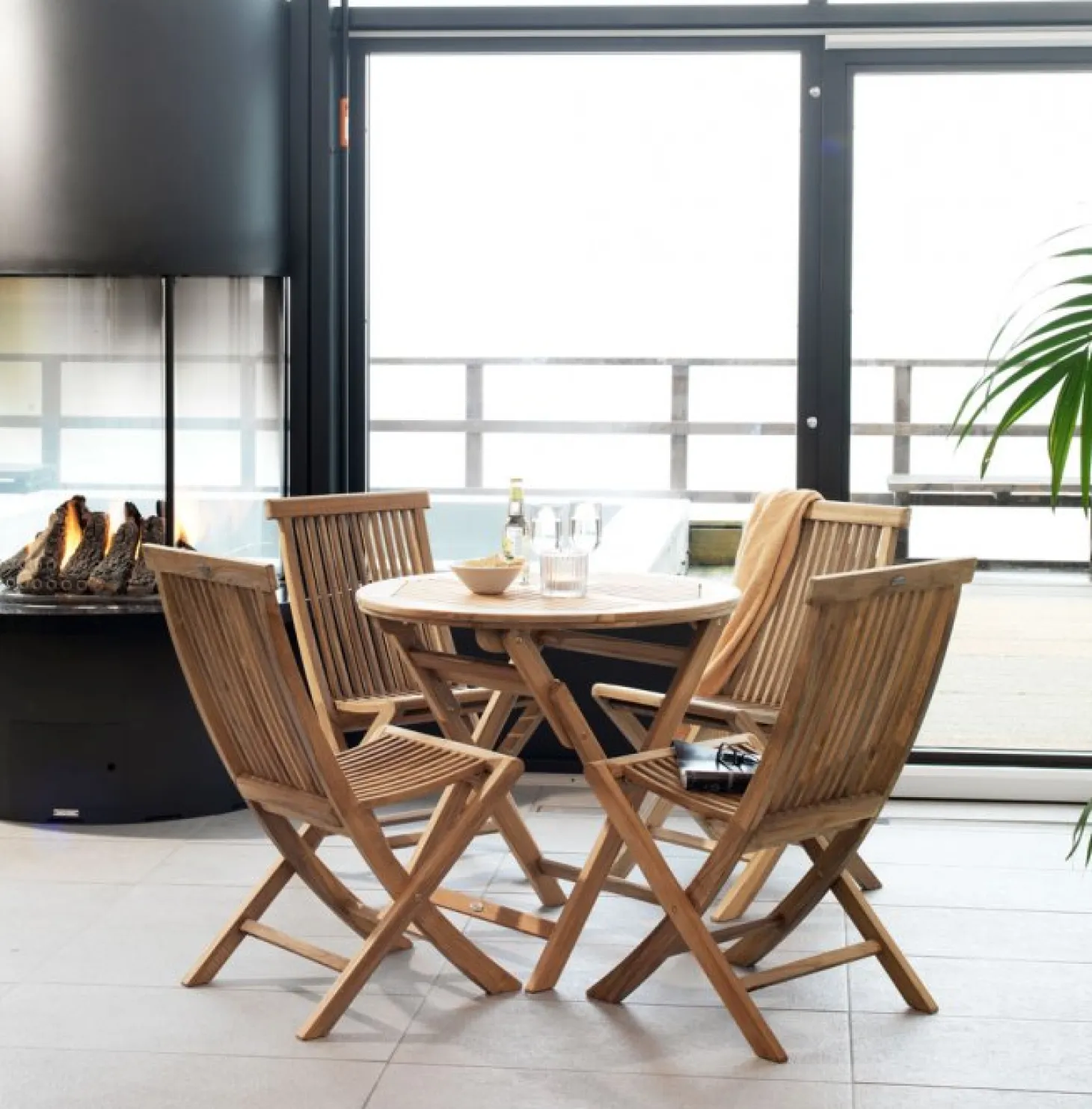 Turin Fällbord Teak 80 cm Rund