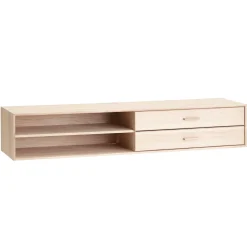 TV-bänk Nr.700 183x39 cm Vitoljad Ek