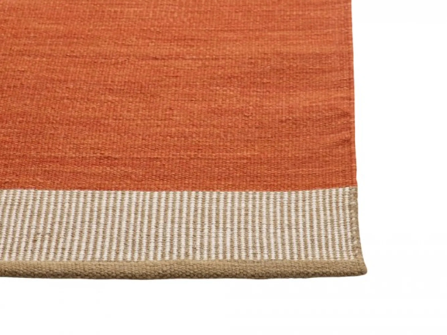 Una Spårbar Ullmatta Rust/Beige/Off White 180x270 cm