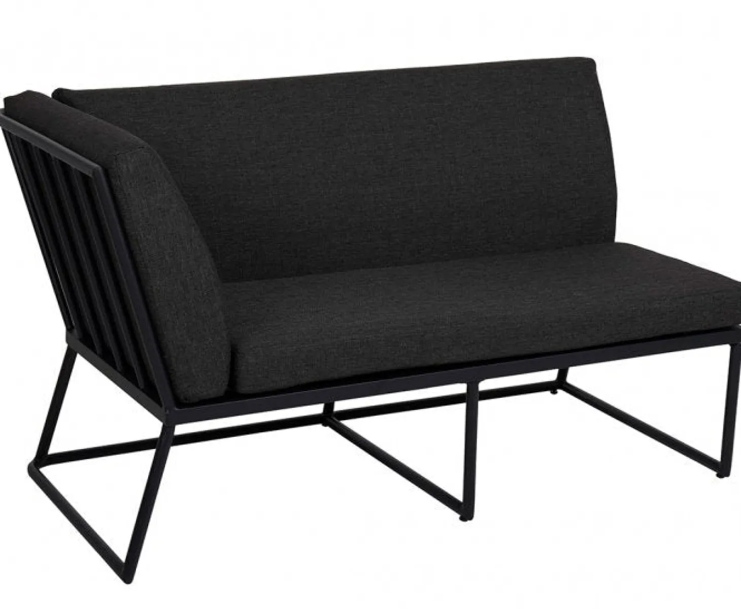 Vence 2-Sits Soffa Höger Svart/Svart