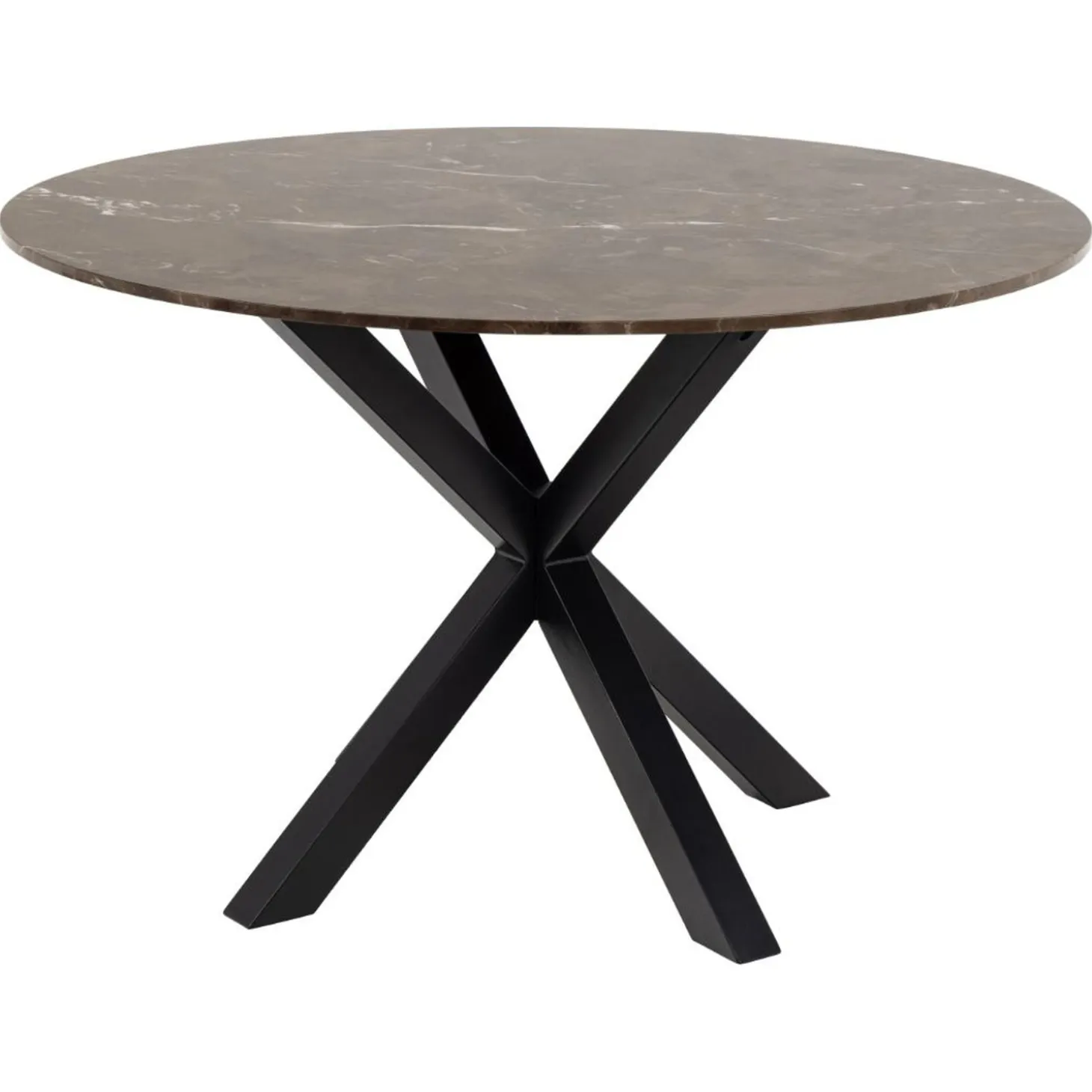 Verdun Matbord Rund 120 cm Brun Marmor