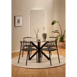 Verdun Matbord Rund 119 cm Glas