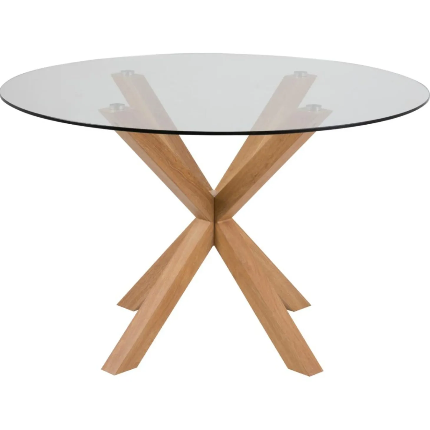 Verdun Matbord Rund 119 cm Glas/Ek