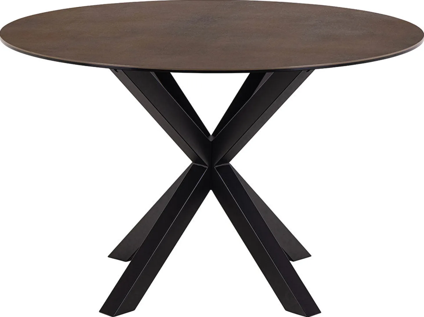 Verdun Matbord Rund 119 cm Rund Brun Keramik