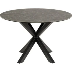Verdun Matbord Rund 119 cm Svart Keramik