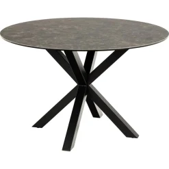 Verdun Matbord Rund 119 cm Svart Keramik