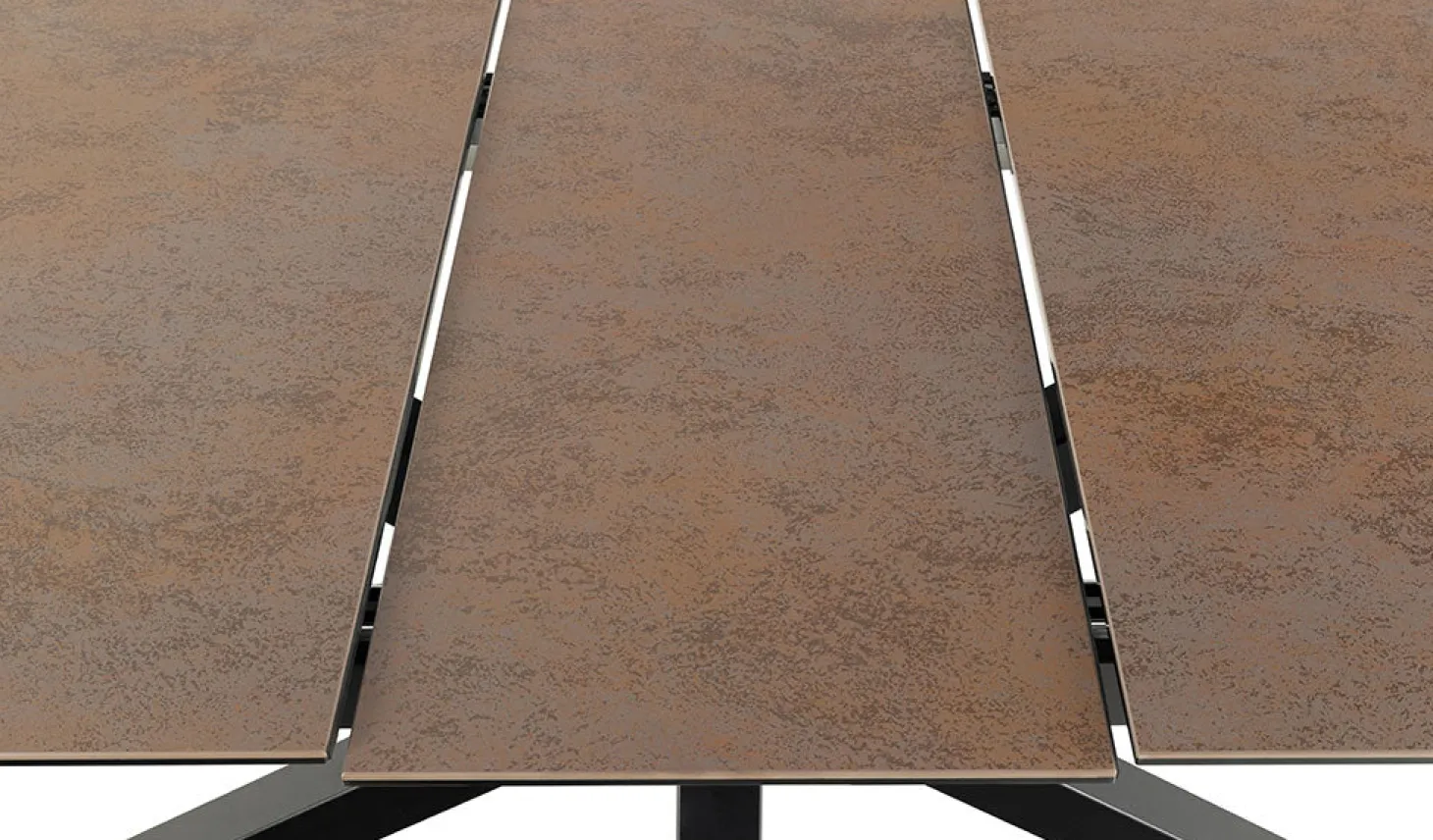 Verdun Matbord 90x160-210 cm Brun Keramik