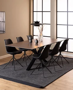 Verdun Matbord 100x200 cm Brun Keramik