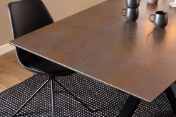 Verdun Matbord 100x200 cm Brun Keramik