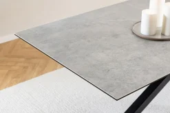 Verdun Matbord 100x200/240 cm Grå Keramik
