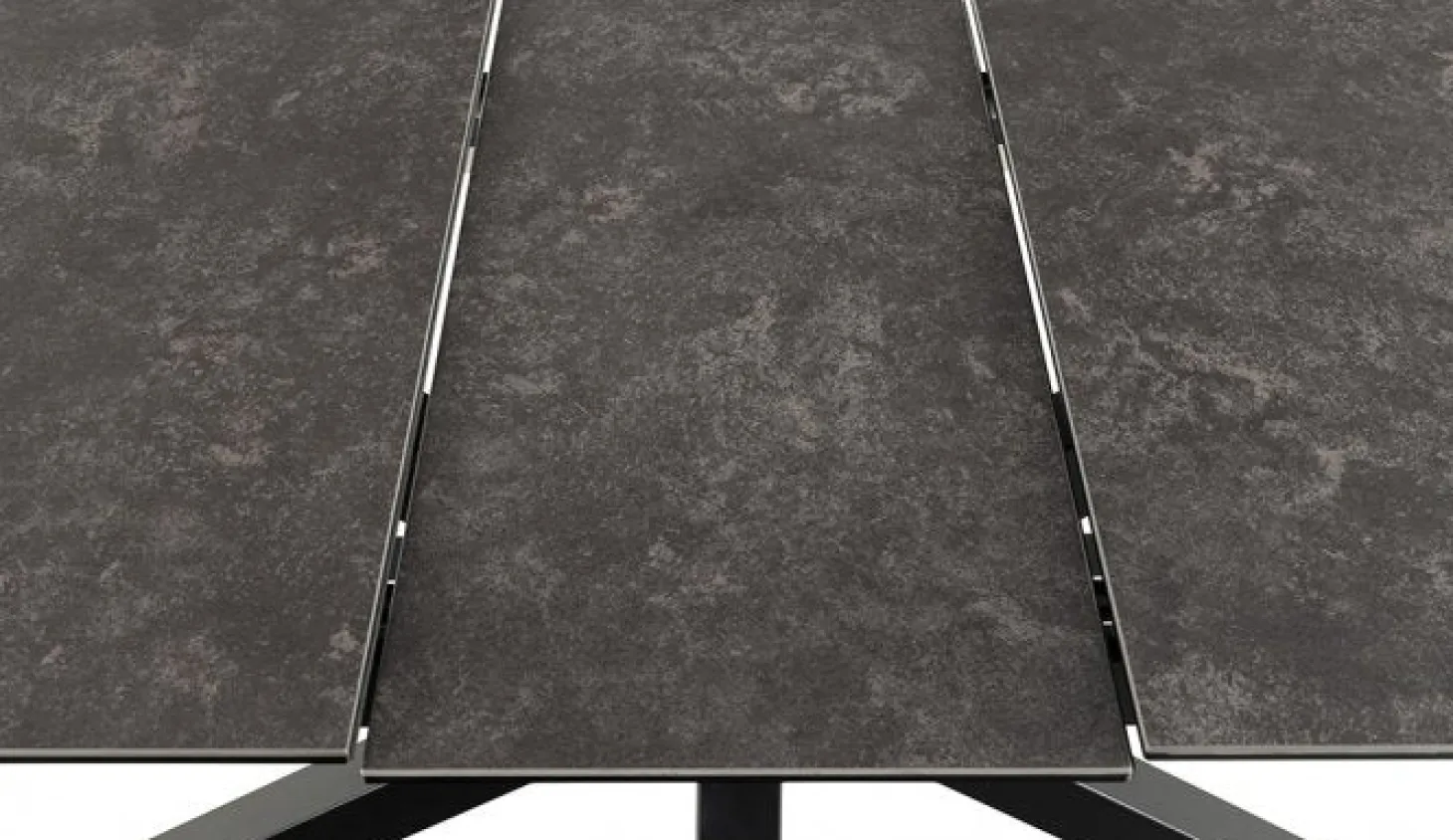 Verdun Matbord 90x160-210 cm Svart Keramik