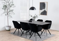 Verdun Matbord 100x200 cm Svart Keramik